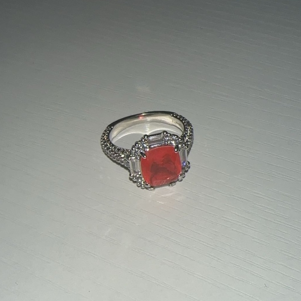 Bomb Party Pink Gem & Cubic Zirconia Ring